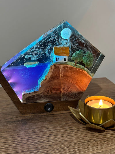 A Winter's Tale Epoxy Resin Lamp