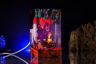 Red from the game Transistor Resin Lamp
