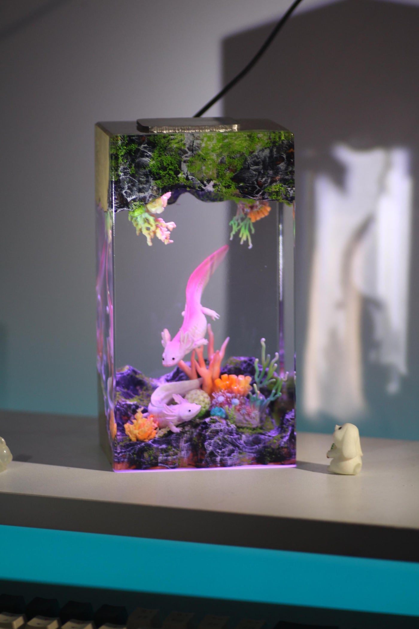 Axolotl resin lamp NEW