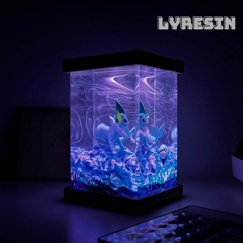 Vaporeon Epoxy Lamp