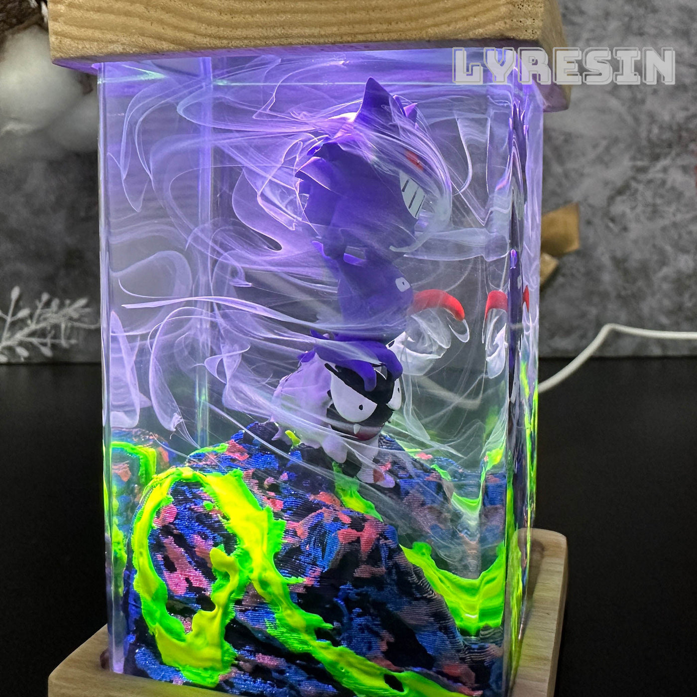 Custom Gengar Resin Lamp 2