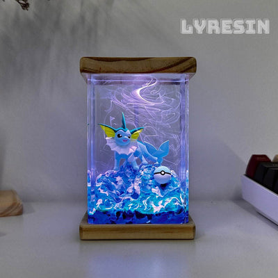 Vaporeon Epoxy Lamp