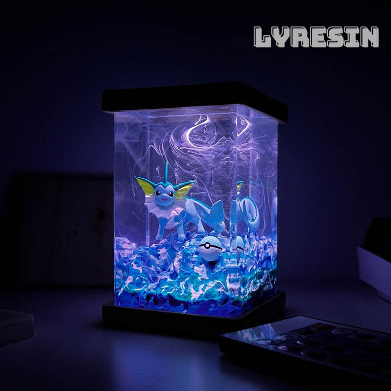 Vaporeon Epoxy Lamp