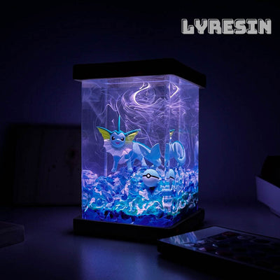 Vaporeon Epoxy Lamp