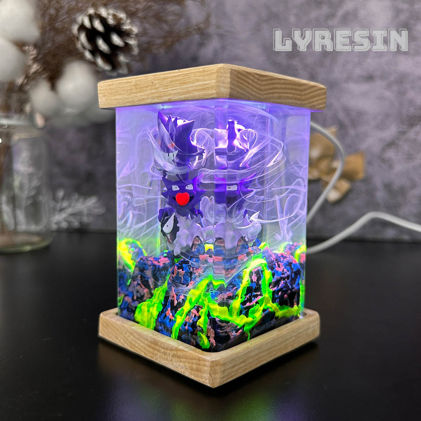 Custom Gengar Resin Lamp 2