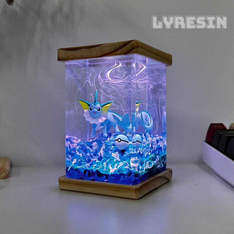 Vaporeon Epoxy Lamp