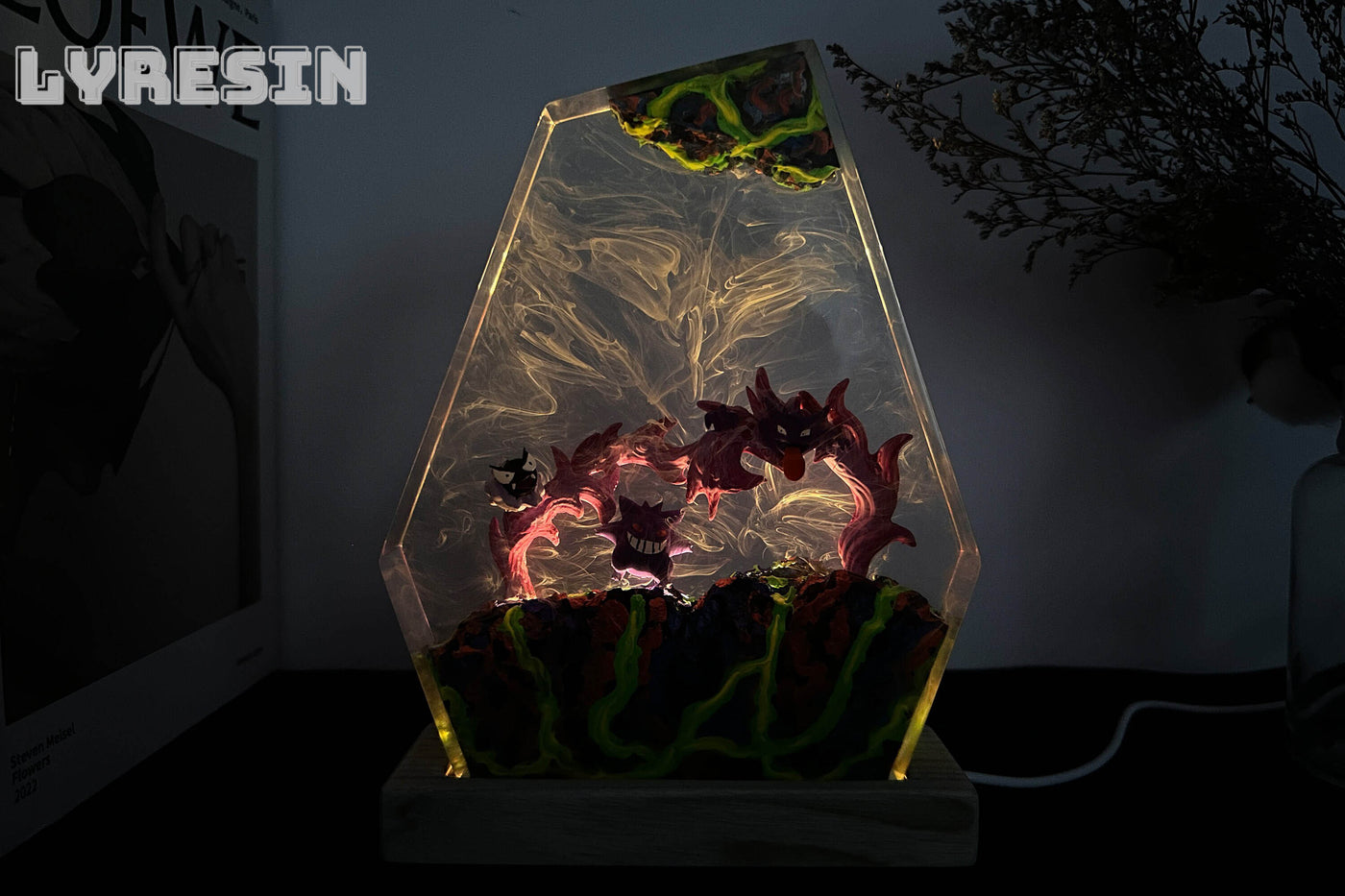 Gengar Epoxy Resin Lamp 3