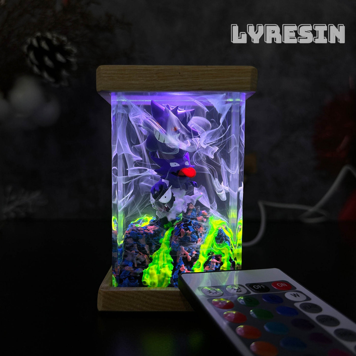 Custom Gengar Resin Lamp 2