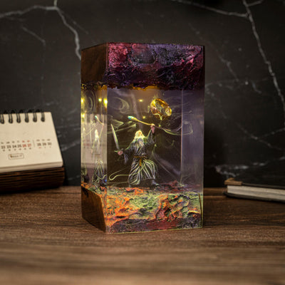 Grey Wizard Resin Lamp 2