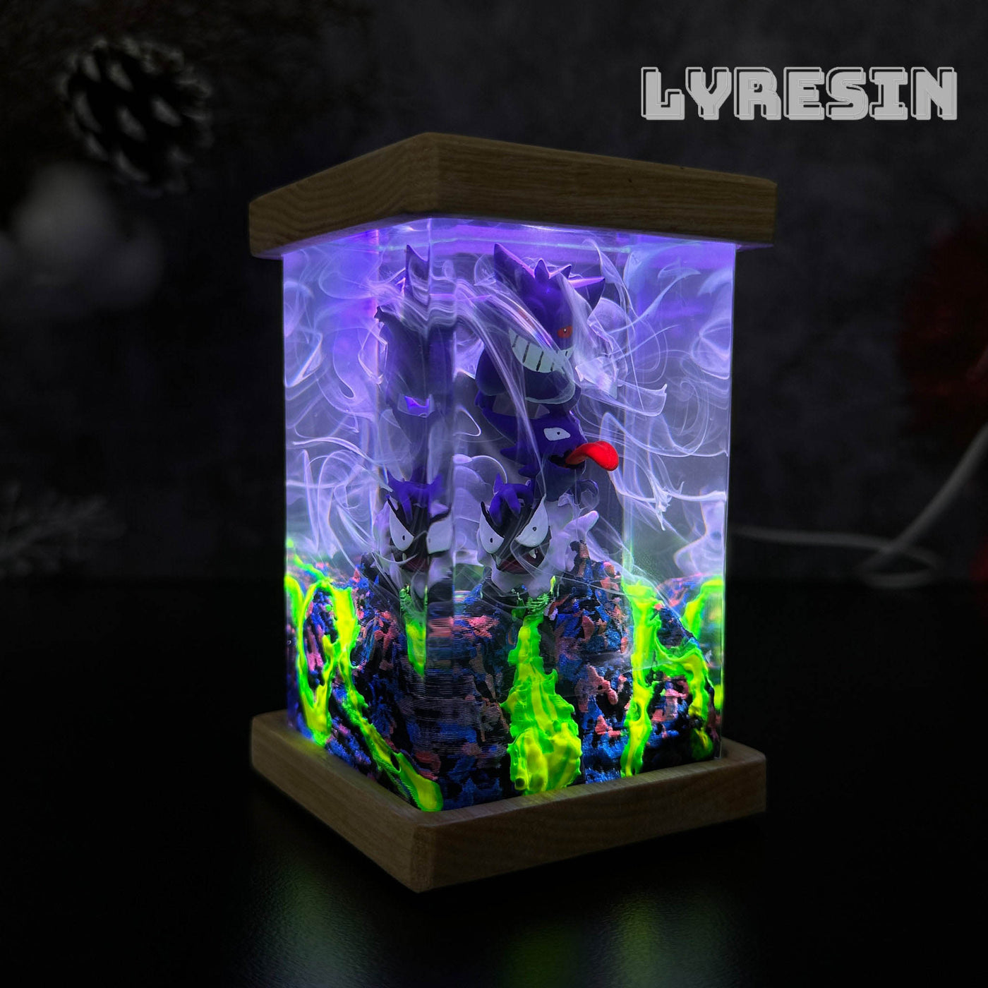 Custom Gengar Resin Lamp 2