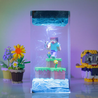Diorama Minecraft Resin Lamp