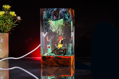 Red from the game Transistor Resin Lamp