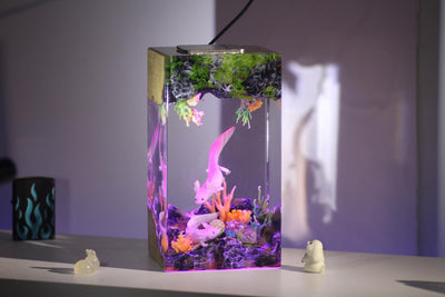 Axolotl resin lamp NEW