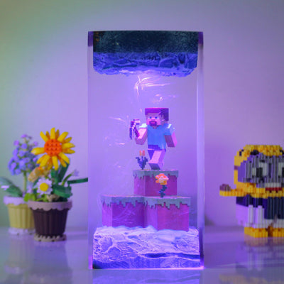 Diorama Minecraft Resin Lamp