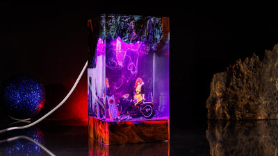 Red from the game Transistor Resin Lamp