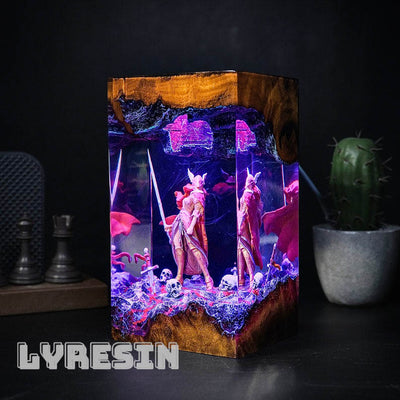 Male.nia Eld.en Rings Resin Lamp NEW