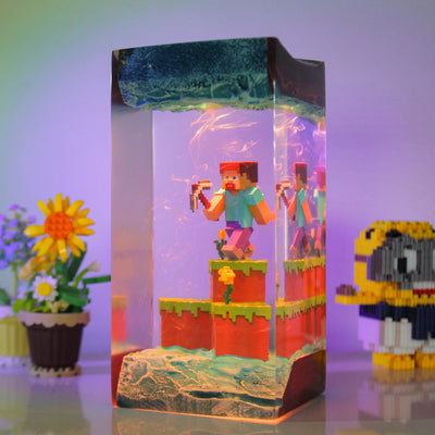 Diorama Minecraft Resin Lamp