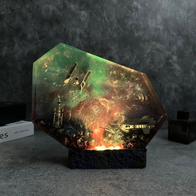 Spaceship resin epoxy lamp 2
