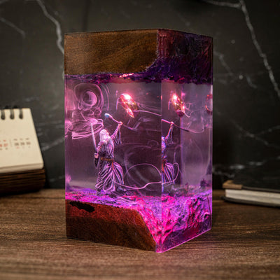 Grey Wizard Resin Lamp 2