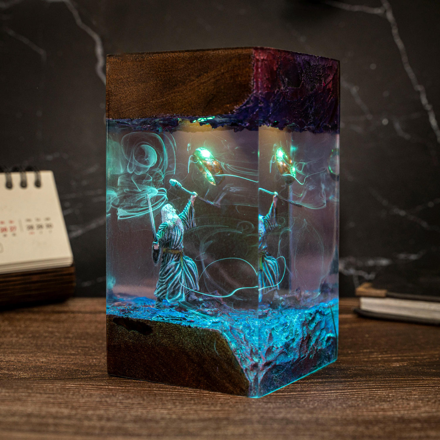 Grey Wizard Resin Lamp 2