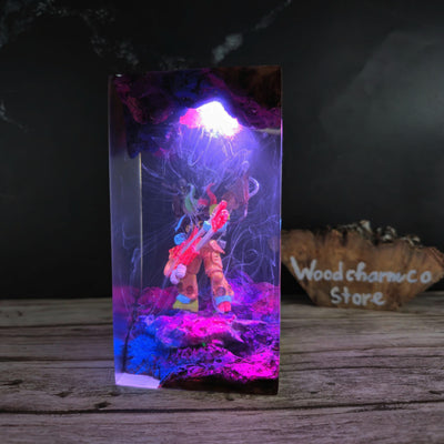 Spacemarine Warhammer Resin Lamp