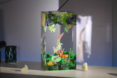 Axolotl resin lamp NEW