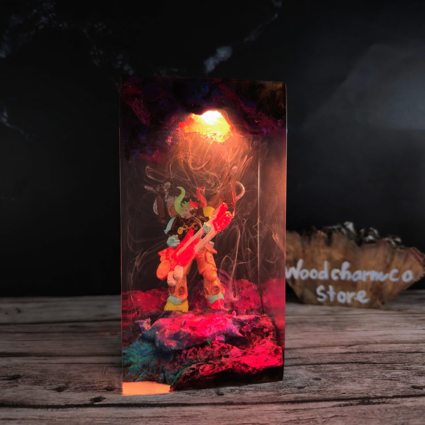 Spacemarine Warhammer Resin Lamp