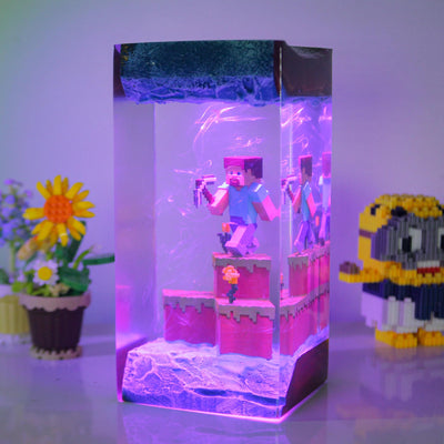 Diorama Minecraft Resin Lamp
