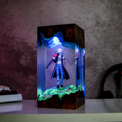 Tra.fal.gar D. Water Law Epoxy Resin Wood Lamp