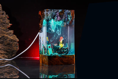 Red from the game Transistor Resin Lamp