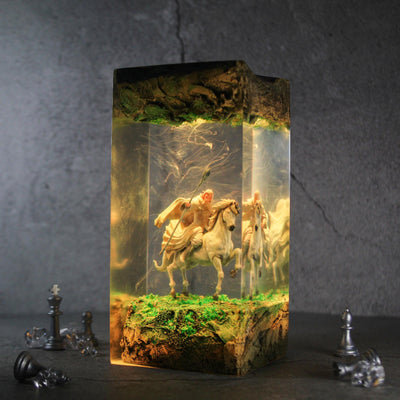 Grey Wizard Resin Lamp 2
