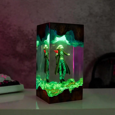 Tra.fal.gar D. Water Law Epoxy Resin Wood Lamp