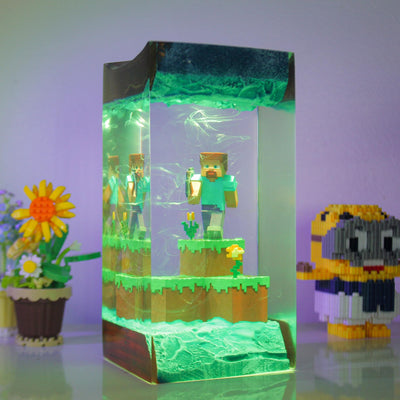 Diorama Minecraft Resin Lamp