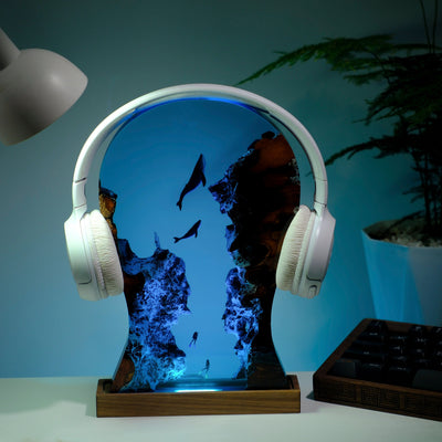 Headphone Scuba Diver Resin Lamp