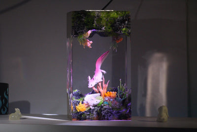 Axolotl resin lamp NEW