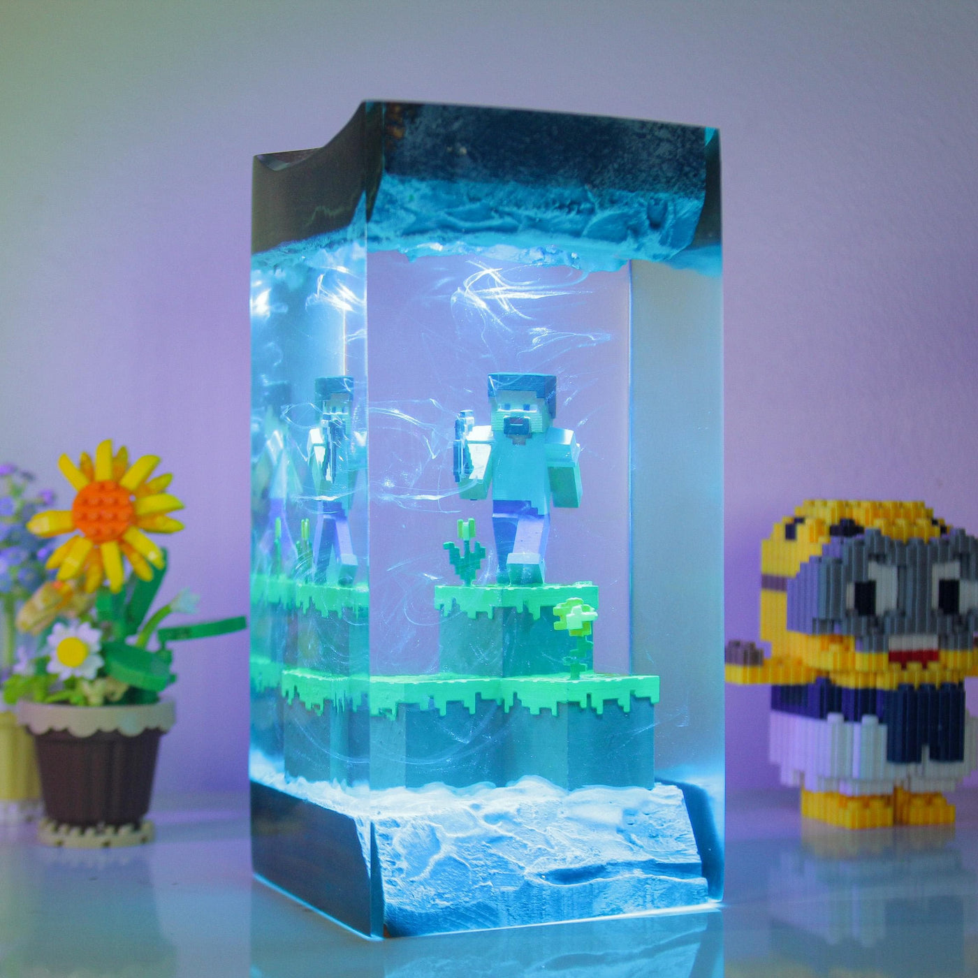 Diorama Minecraft Resin Lamp