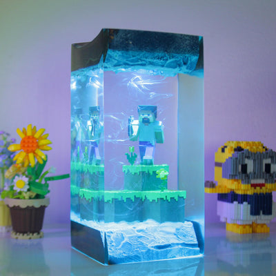 Diorama Minecraft Resin Lamp