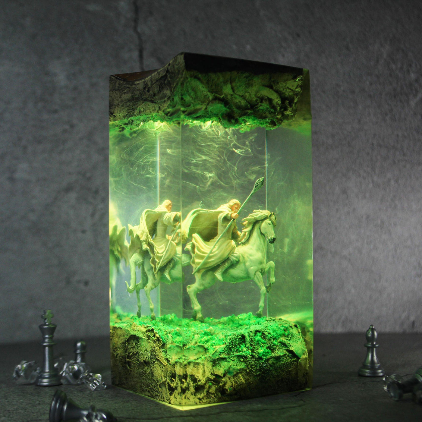 Grey Wizard Resin Lamp 2