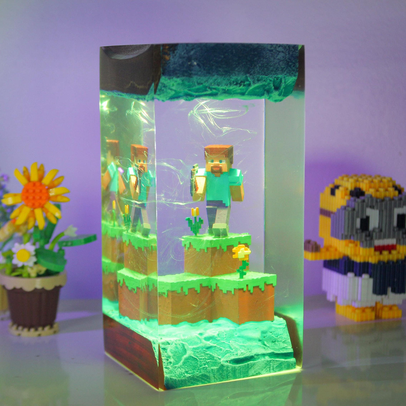 Diorama Minecraft Resin Lamp