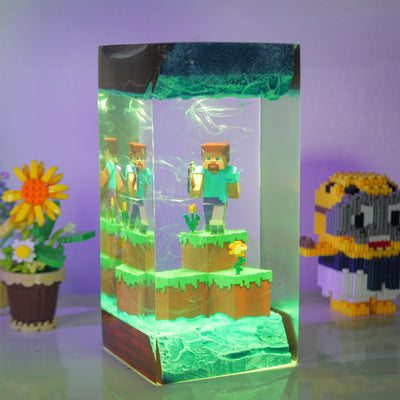 Diorama Minecraft Resin Lamp