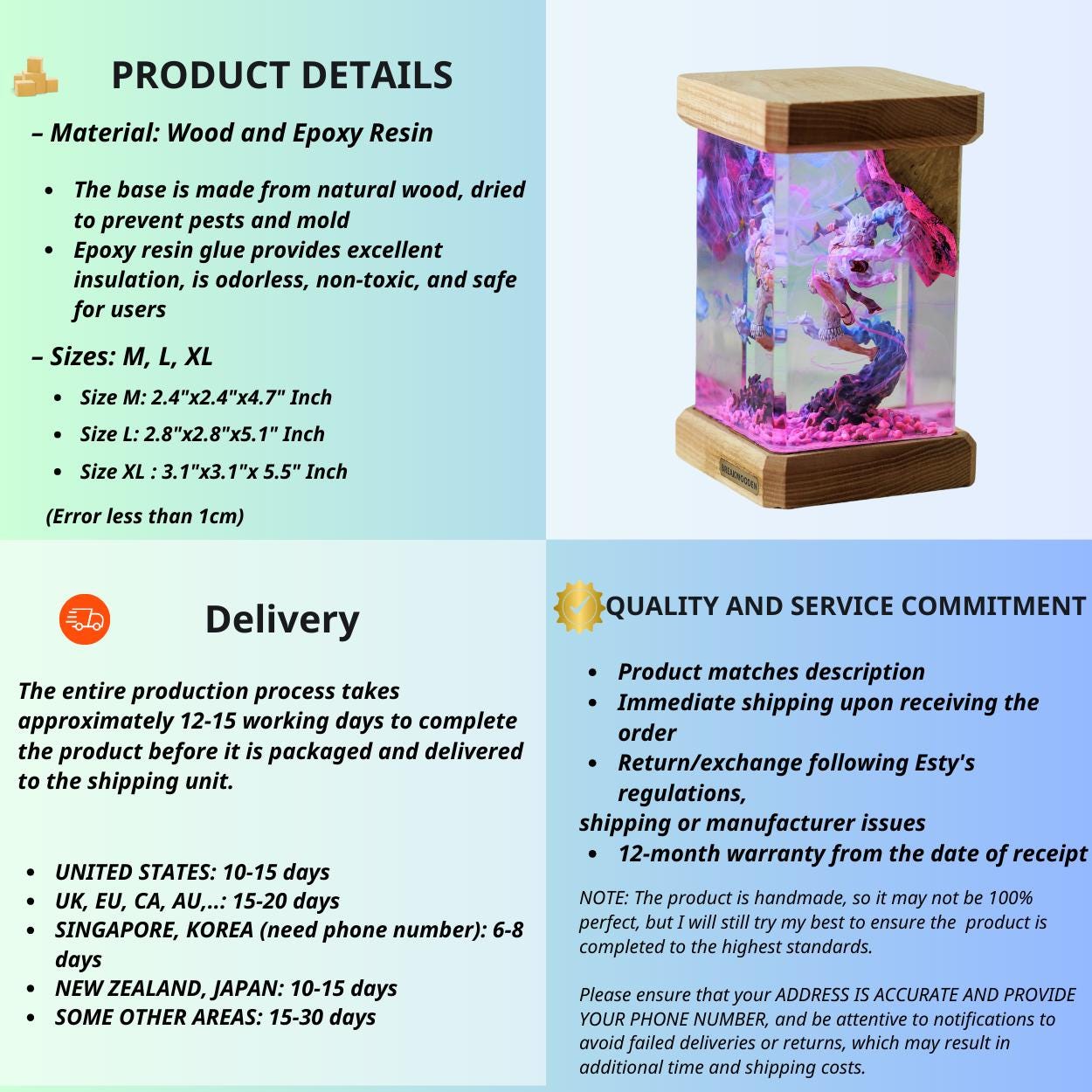 Cosmic One Piece Fan Art Lamp