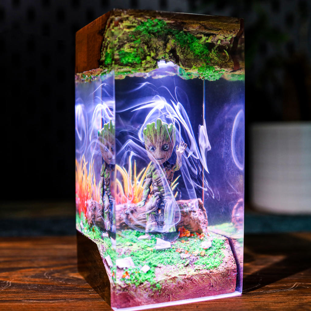 Baby Gro.ot Resin Lamp