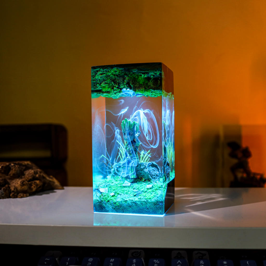 Baby Gro.ot Resin Lamp