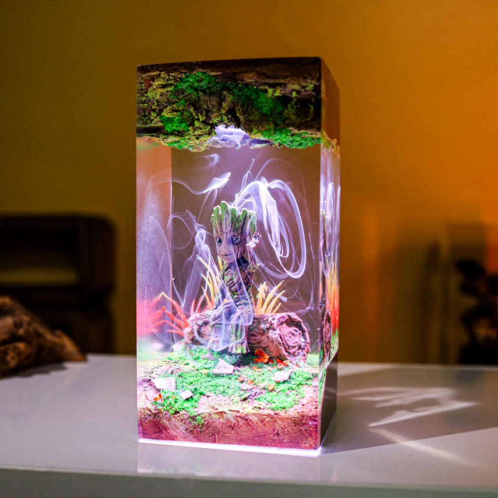 Baby Gro.ot Resin Lamp