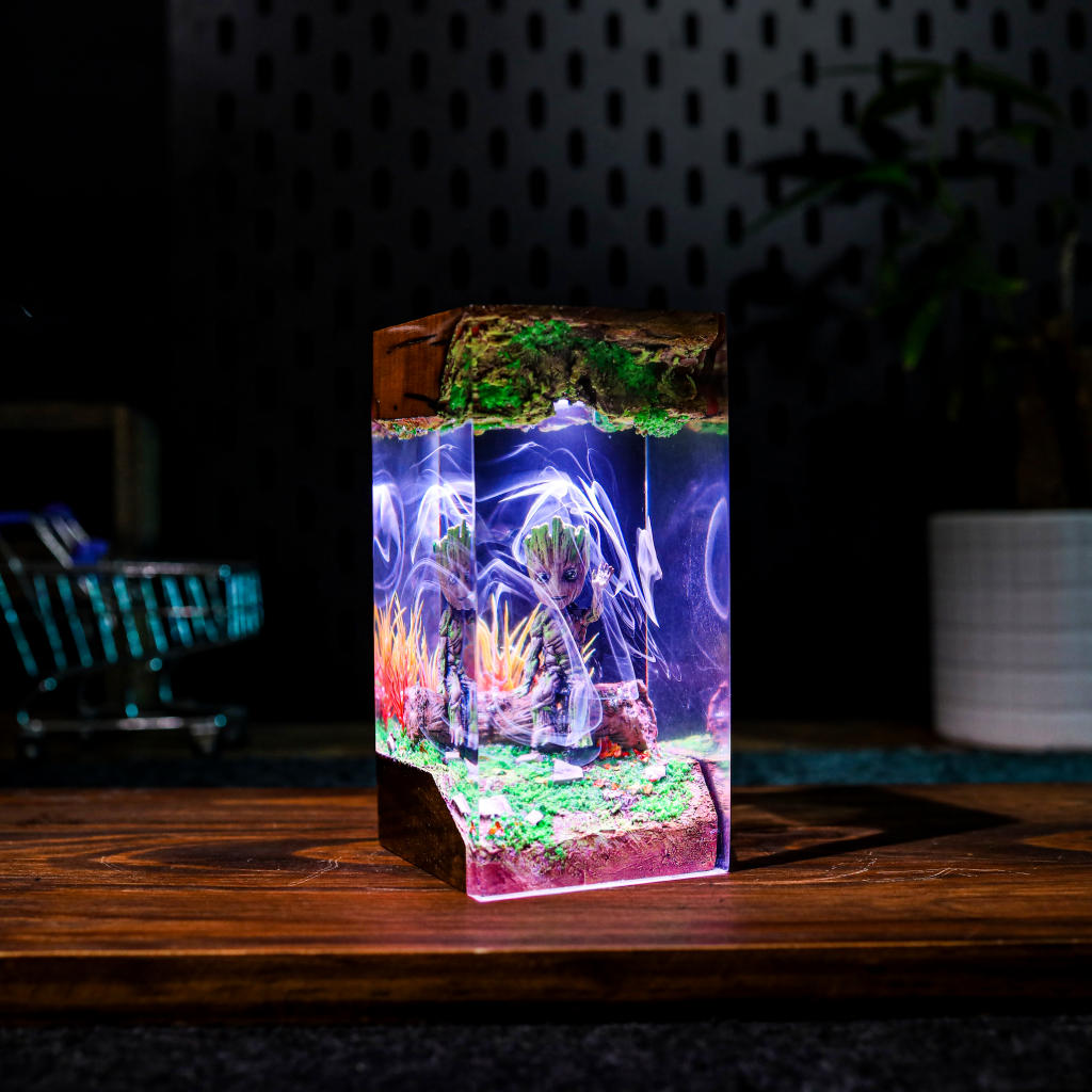 Baby Gro.ot Resin Lamp