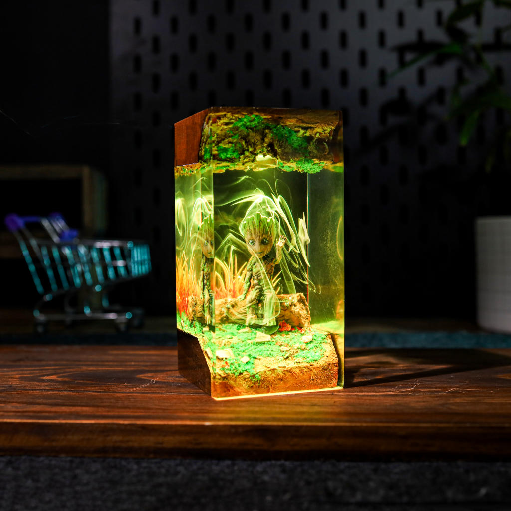 Baby Gro.ot Resin Lamp