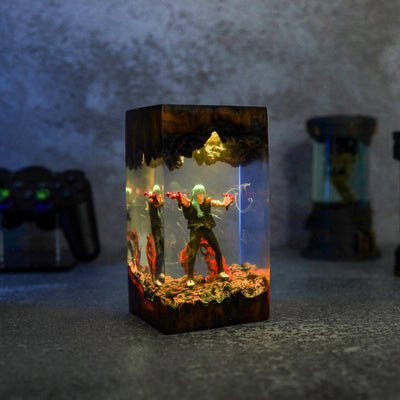 Ma,hi.to Anime Epoxy Resin Wood Lamp
