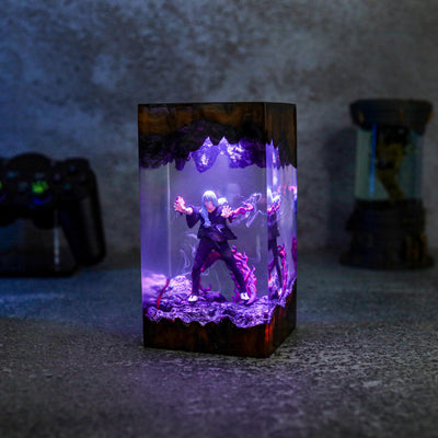 Ma,hi.to Anime Epoxy Resin Wood Lamp