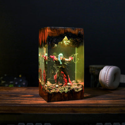 Ma,hi.to Anime Epoxy Resin Wood Lamp