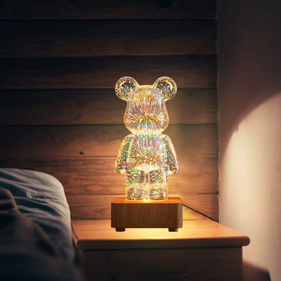 The 3D Fireworks Bear Lamp 7 Color